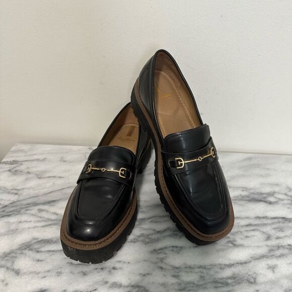 Sam Edelman Laurs Lug Sole
Loafer Women's 10 Black Patent
Leather Academia - Picture 1 of 11